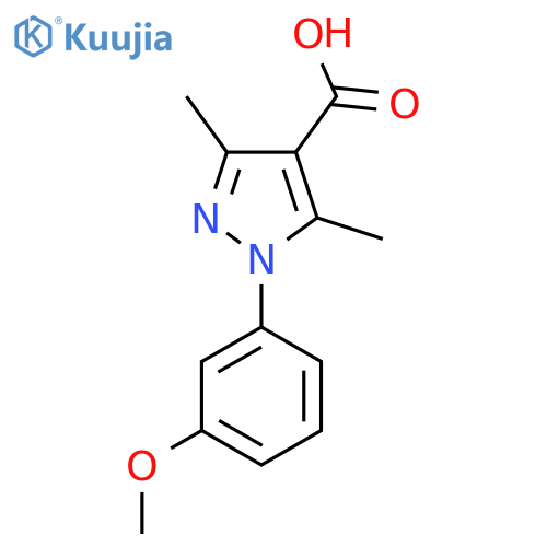 1-(3-Methoxyphenyl)-3,5-dimethyl-1H-pyrazole-4-carboxylic acid structure