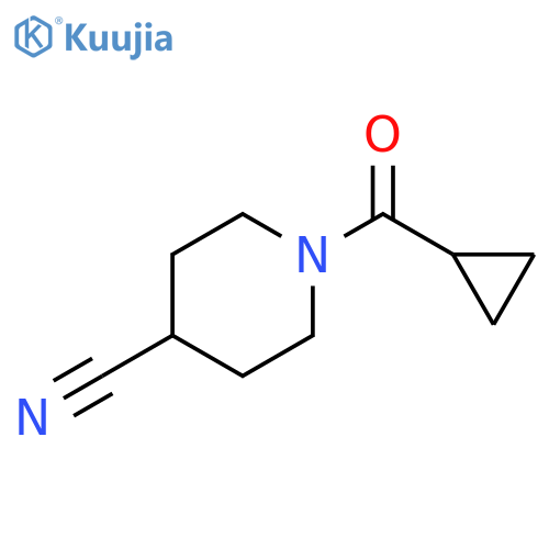 1-Cyclopropanecarbonylpiperidine-4-carbonitrile structure