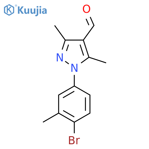 1-(4-Bromo-3-methylphenyl)-3,5-dimethyl-1H-pyrazole-4-carbaldehyde structure