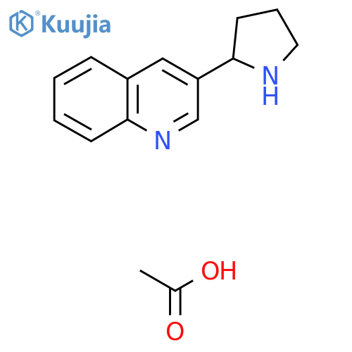 3-(Pyrrolidin-2-yl)quinoline acetate structure