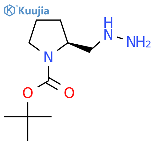 tert-butyl (2S)-2-(hydrazinylmethyl)pyrrolidine-1-carboxylate structure