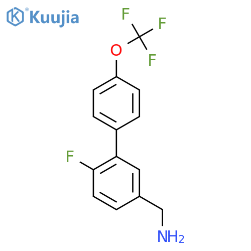 1-[6-Fluoro-4'-(trifluoromethoxy)biphenyl-3-yl]methanamine structure