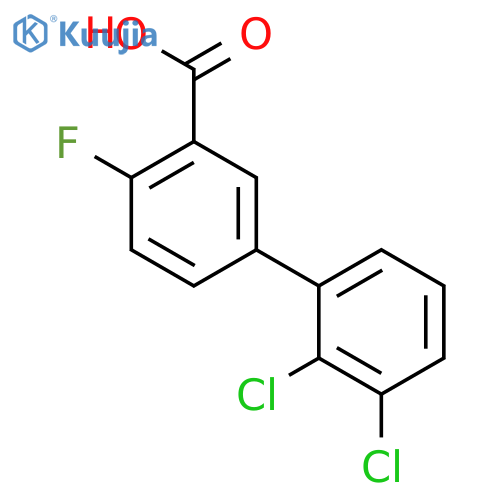 5-(2,3-dichlorophenyl)-2-fluorobenzoic acid structure