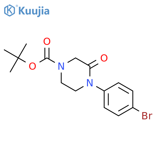 Tert-butyl 4-(4-bromophenyl)-3-oxopiperazine-1-carboxylate structure