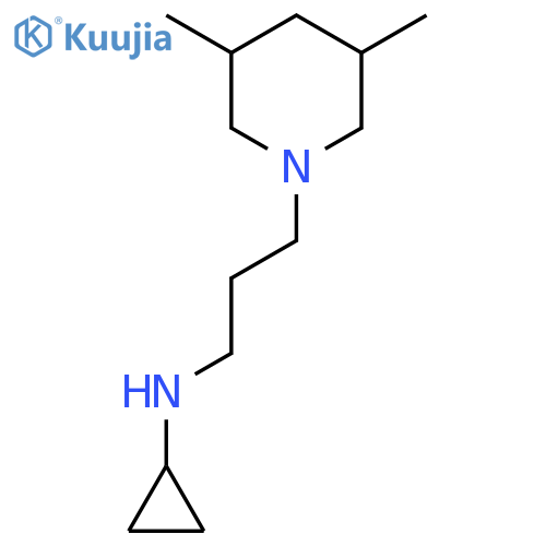 N-[3-(3,5-dimethylpiperidin-1-yl)propyl]cyclopropanamine structure