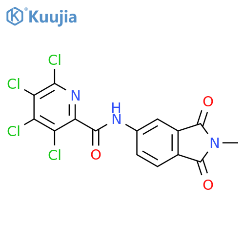 3,4,5,6-tetrachloro-N-(2-methyl-1,3-dioxo-2,3-dihydro-1H-isoindol-5-yl)pyridine-2-carboxamide structure