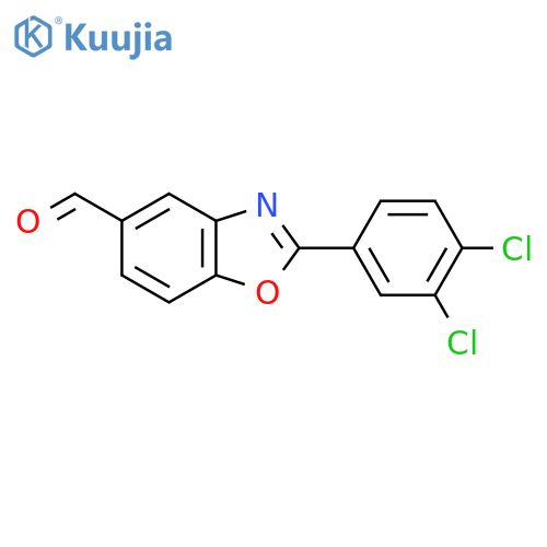 2-(3,4-dichlorophenyl)-1,3-benzoxazole-5-carbaldehyde structure
