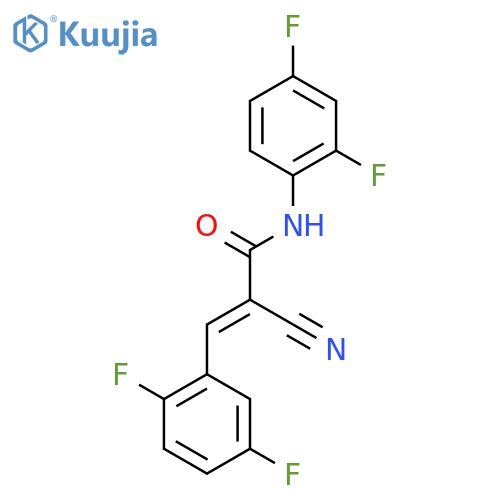 2-cyano-N-(2,4-difluorophenyl)-3-(2,5-difluorophenyl)prop-2-enamide structure