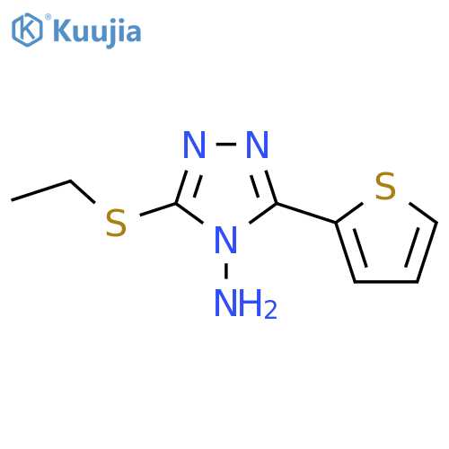 3-(Ethylthio)-5-thien-2-yl-4H-1,2,4-triazol-4-amine structure