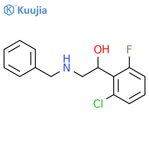 2-(benzylamino)-1-(2-chloro-6-fluorophenyl)ethan-1-ol structure