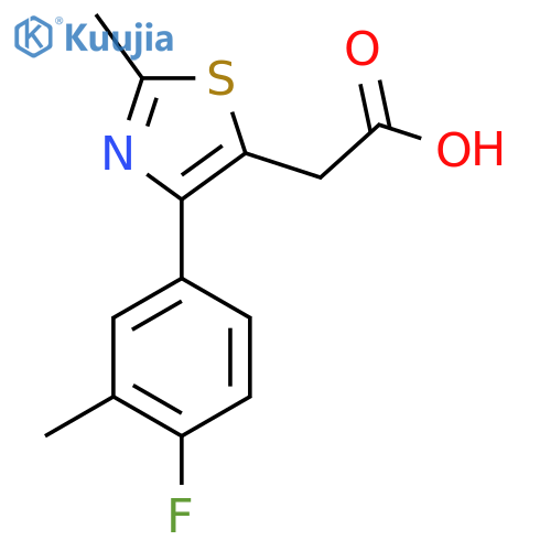 2-(4-(4-Fluoro-3-methylphenyl)-2-methylthiazol-5-yl)acetic acid structure