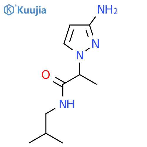 2-(3-amino-1H-pyrazol-1-yl)-N-(2-methylpropyl)propanamide structure