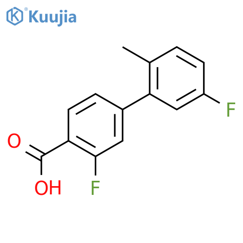2-fluoro-4-(5-fluoro-2-methylphenyl)benzoic Acid structure