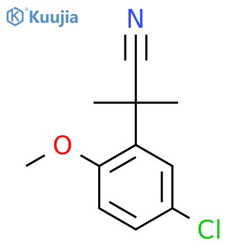 2-(5-chloro-2-methoxyphenyl)-2-methylpropanenitrile structure