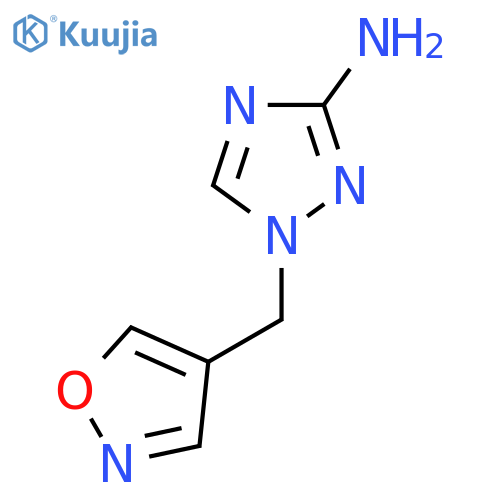1-(1,2-oxazol-4-yl)methyl-1H-1,2,4-triazol-3-amine structure