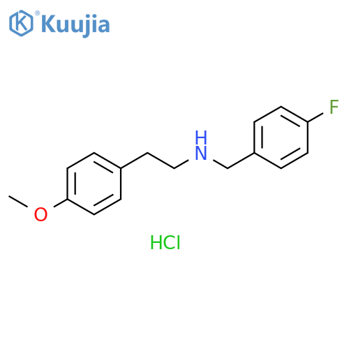 N-(4-fluorobenzyl)-2-(4-methoxyphenyl)ethanamine hydrochloride structure