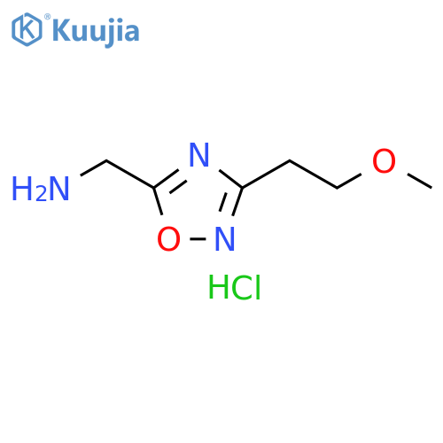 {[3-(2-methoxyethyl)-1,2,4-oxadiazol-5-yl]methyl}amine hydrochloride structure