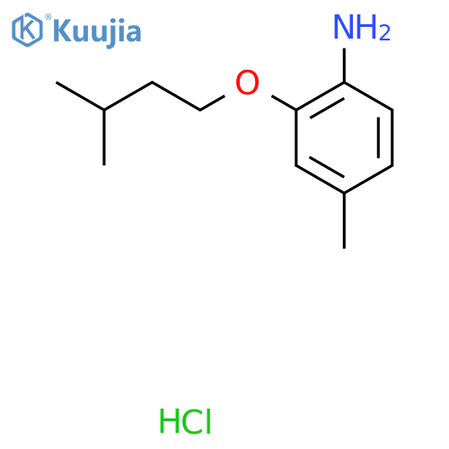 2-(Isopentyloxy)-4-methylaniline hydrochloride structure