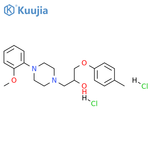 1-4-(2-methoxyphenyl)piperazin-1-yl-3-(4-methylphenoxy)propan-2-ol dihydrochloride structure