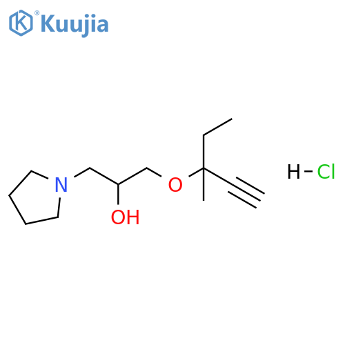 1-[(3-methylpent-1-yn-3-yl)oxy]-3-(pyrrolidin-1-yl)propan-2-ol hydrochloride structure