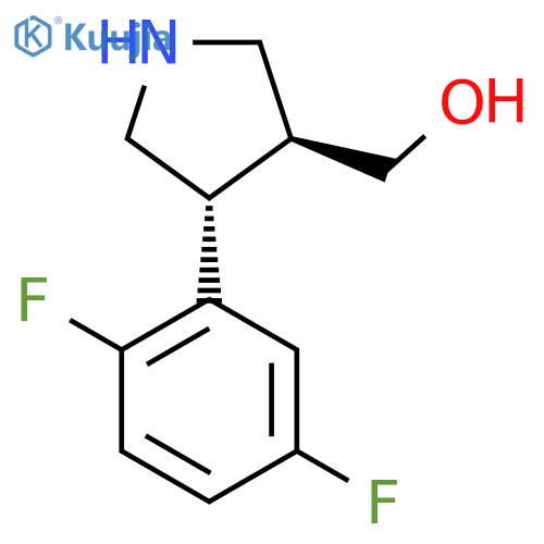 [(3S,4R)-4-(2,5-DIfluorophenyl)pyrrolidin-3-yl]methanol structure