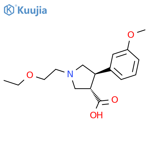 (3S,4R)-1-(2-Ethoxyethyl)-4-(3-methoxyphenyl)pyrrolidine-3-carboxylic Acid structure