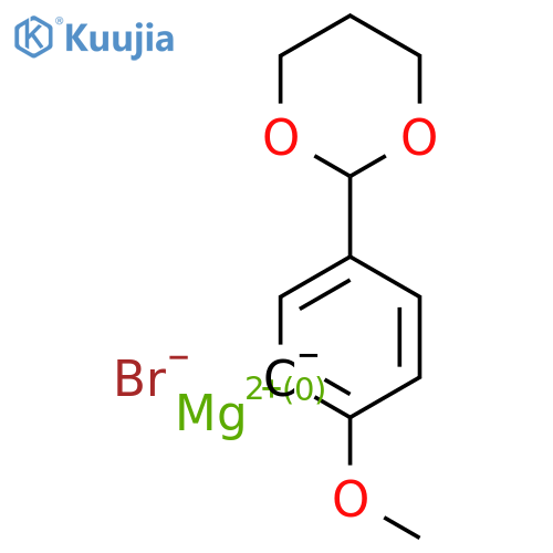5-(1,3-Dioxan-2-YL)-2-methoxyphenylmagnesium bromide structure
