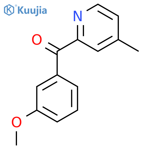 2-(3-Methoxybenzoyl)-4-methylpyridine structure