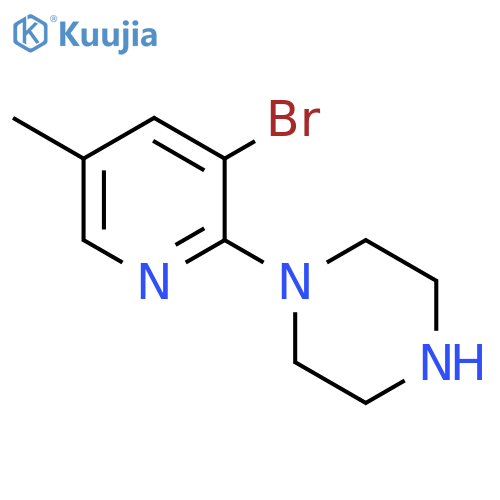 1-(3-Bromo-5-methylpyridin-2-yl)piperazine structure