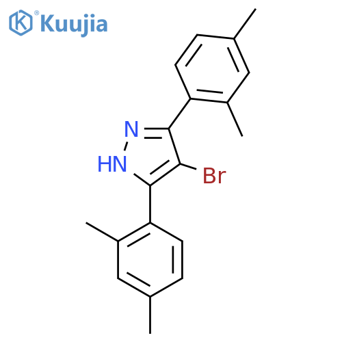 4-bromo-3,5-bis(2,4-dimethylphenyl)-1H-pyrazole structure