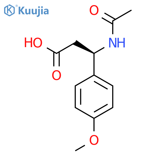 (3R)-3-acetamido-3-(4-methoxyphenyl)propanoic acid structure