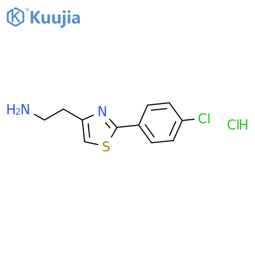 2-2-(4-chlorophenyl)-1,3-thiazol-4-ylethan-1-amine hydrochloride structure