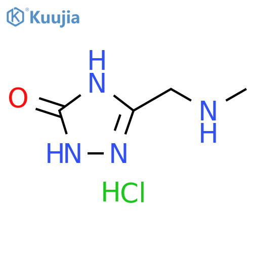 3-(methylamino)methyl-4,5-dihydro-1H-1,2,4-triazol-5-one hydrochloride structure