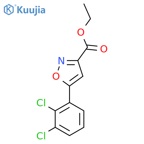3-Isoxazolecarboxylic acid, 5-(2,3-dichlorophenyl)-, ethyl ester structure