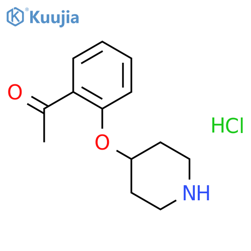 1-(2-(Piperidin-4-yloxy)phenyl)ethanone hydrochloride structure