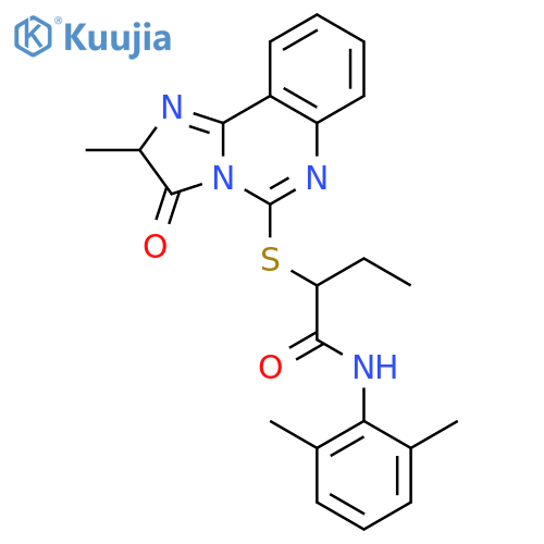N-(2,6-dimethylphenyl)-2-({2-methyl-3-oxo-2H,3H-imidazo[1,2-c]quinazolin-5-yl}sulfanyl)butanamide structure