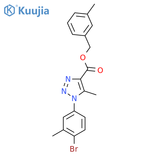 (3-methylphenyl)methyl 1-(4-bromo-3-methylphenyl)-5-methyl-1H-1,2,3-triazole-4-carboxylate structure