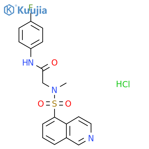 N-(4-fluorophenyl)-2-(N-methylisoquinoline-5-sulfonamido)acetamide hydrochloride structure