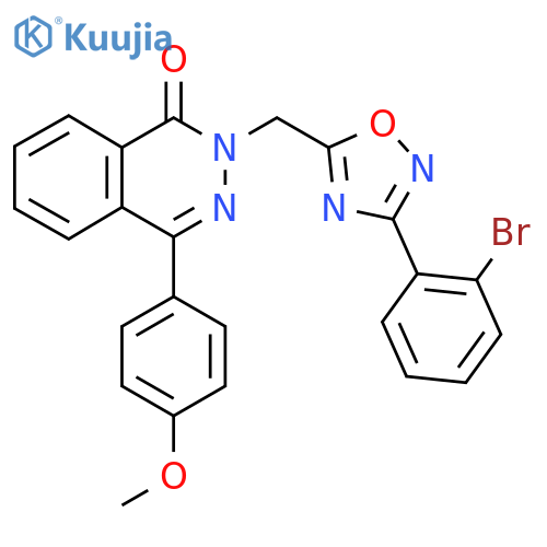 2-{[3-(2-bromophenyl)-1,2,4-oxadiazol-5-yl]methyl}-4-(4-methoxyphenyl)-1,2-dihydrophthalazin-1-one structure