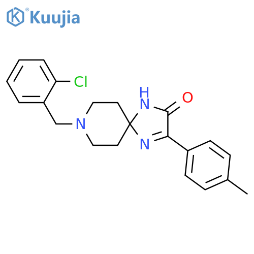 8-[(2-chlorophenyl)methyl]-3-(4-methylphenyl)-1,4,8-triazaspiro[4.5]dec-3-en-2-one structure