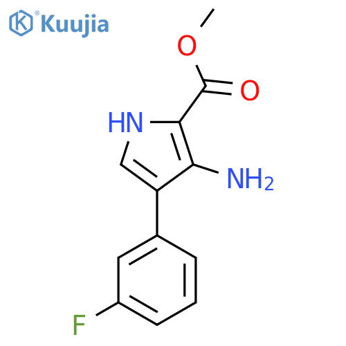 Methyl 3-amino-4-(3-fluorophenyl)-1H-pyrrole-2-carboxylate structure