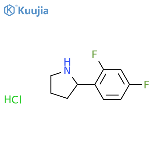 2-(2,4-Difluorophenyl)pyrrolidine hydrochloride structure
