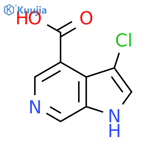 3-Chloro-1H-pyrrolo[2,3-c]pyridine-4-carboxylic acid structure