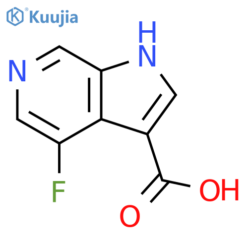 4-fluoro-1H-pyrrolo[2,3-c]pyridine-3-carboxylic acid structure