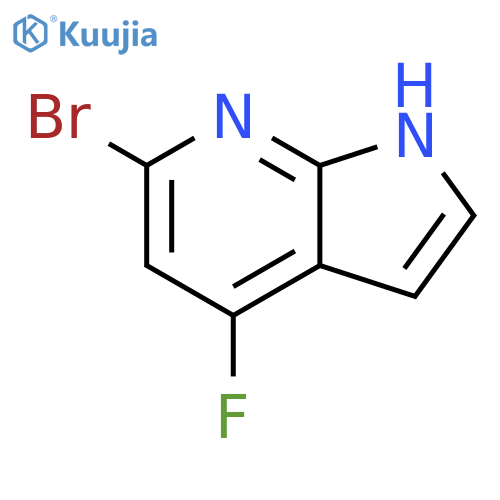 6-bromo-4-fluoro-1H-pyrrolo[2,3-b]pyridine structure