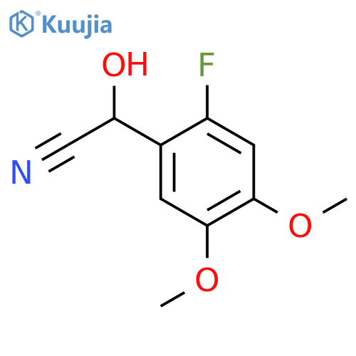 Benzeneacetonitrile,2-fluoro-a-hydroxy-4,5-dimethoxy- structure