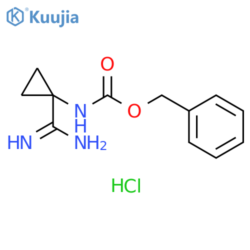 benzyl (1-carbamimidoylcyclopropyl)carbamate hydrochloride structure