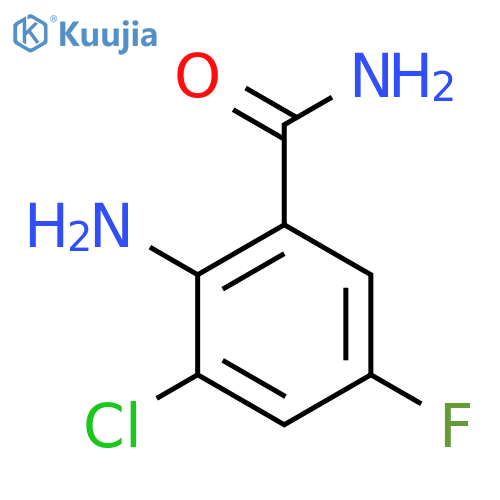 2-Amino-3-chloro-5-fluorobenzamide structure