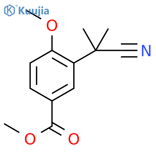 methyl 3-(1-cyano-1-methylethyl)-4-methoxybenzoate structure