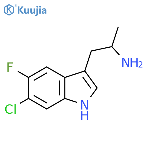 1-(6-Chloro-5-fluoro-1h-indol-3-yl)propan-2-amine structure